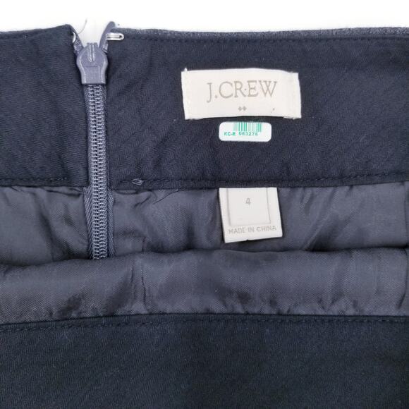 J. CREW FACTORY Wool Pencil Skirt Charcoal Gray Style #46377 - Size 4 - Picture 5 of 6